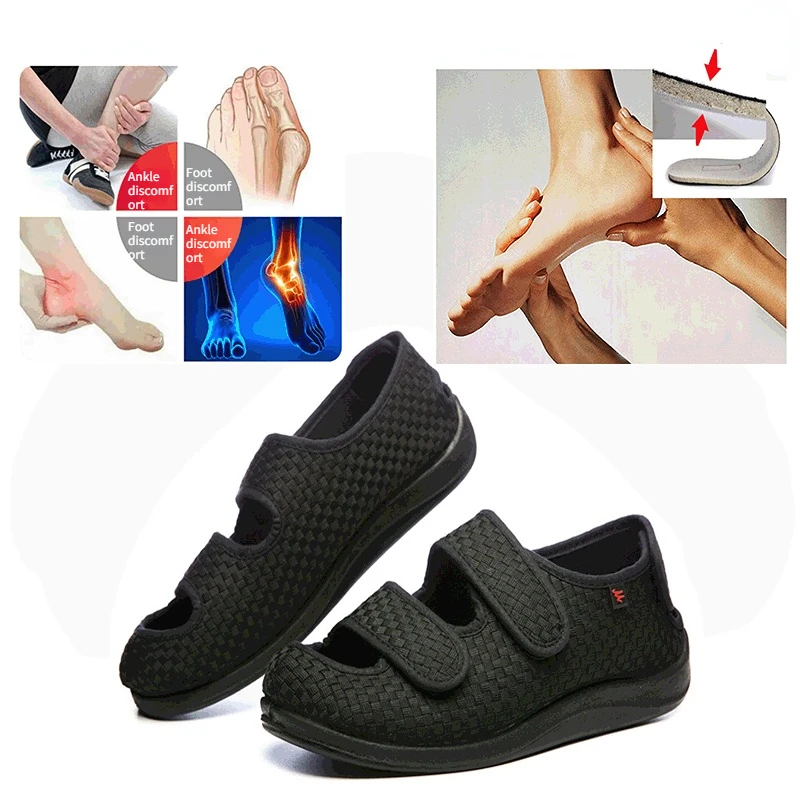 Adjustable Thumb Valgus Orthopedic Full-Foot Shoes Breathable Mesh Ankle Sprain Foot Injury Recovery Widened Shoes Relieve Pain