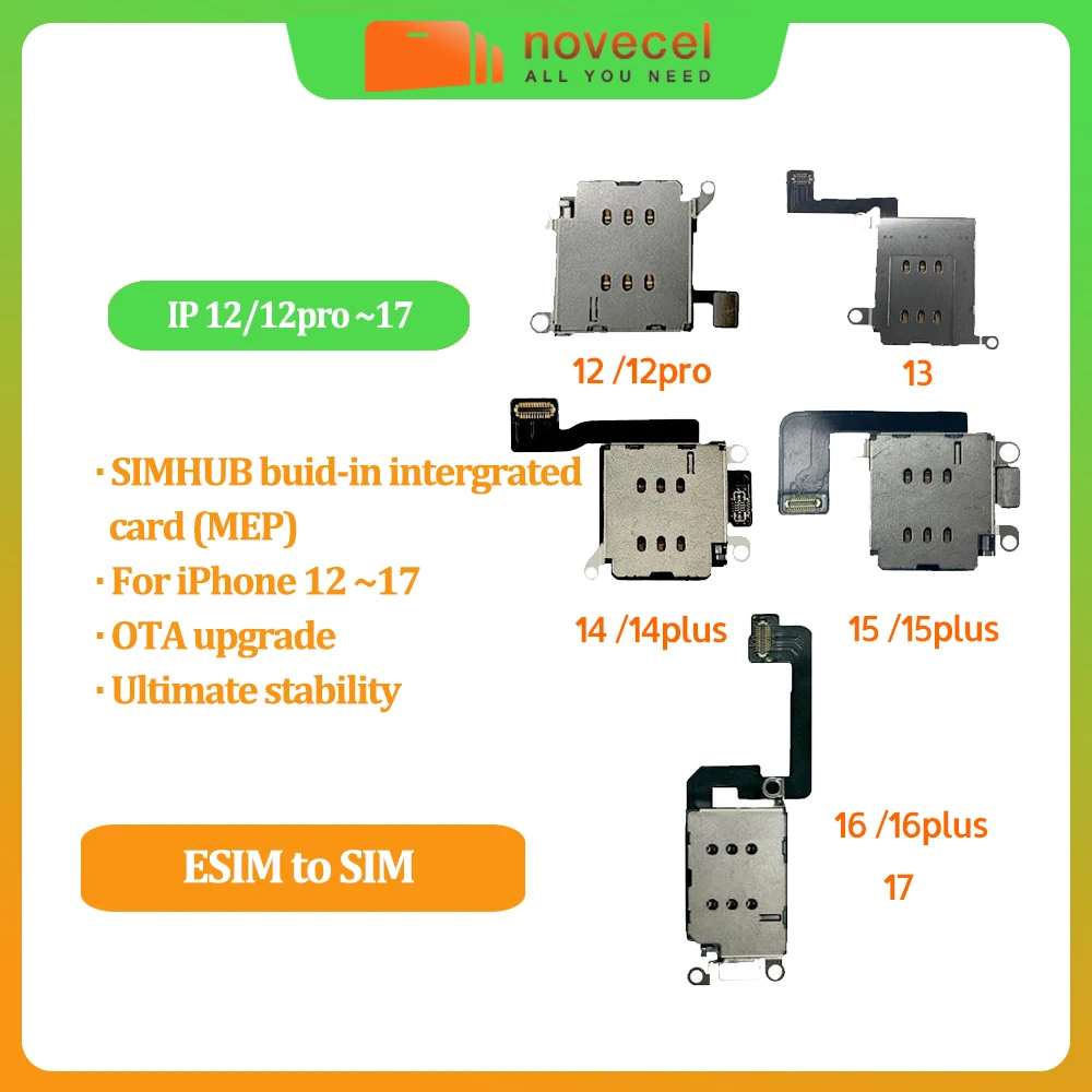 Built-in Super Snow IC MEP Integrated Flex Cable for iPhone 13 14 14Plus 15 15Plus 16 Plus 17 US Version ESIM to SIM Dual Card