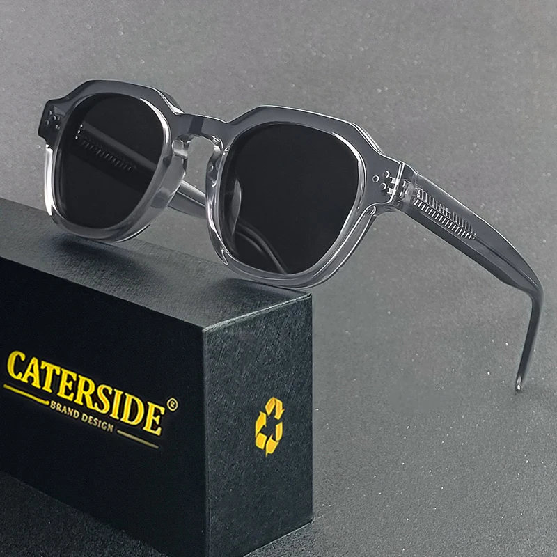 

CATERISDE Acetate Frame Polarized Sunglasses Men's Retro Square High-Quality Women's Sun Glasses UV400 Driving Fishing Shades