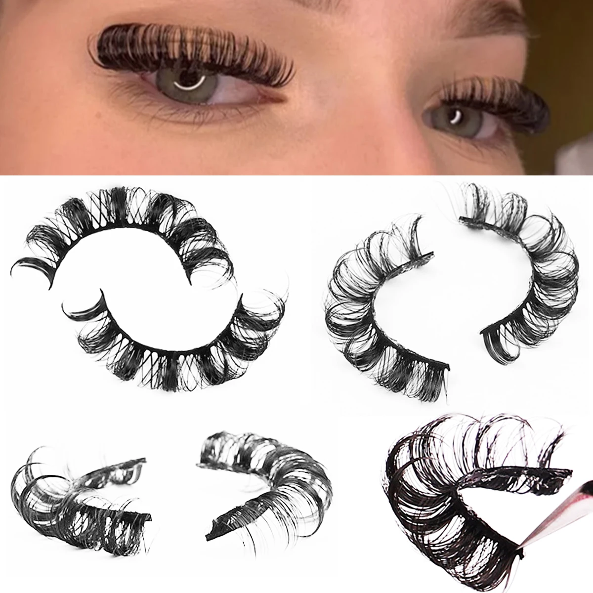 10 par rzęs sztucznych Russian Curl Volume, narzędzia do makijażu