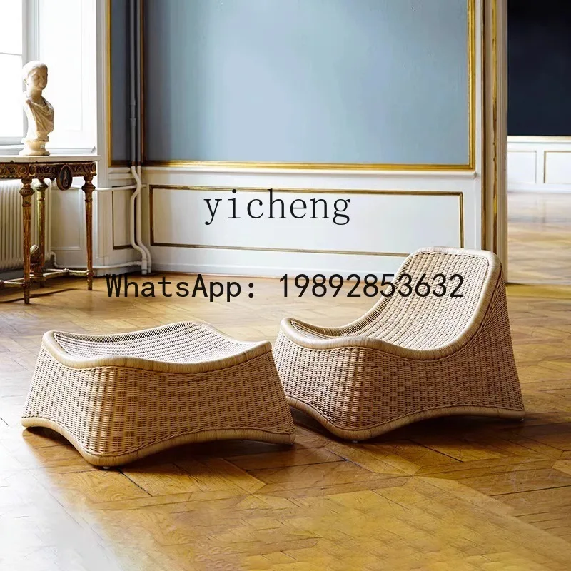 

X5 Outdoor Single Recliner Sofa Balcony Courtyard Garden Terrace Rattan Furniture