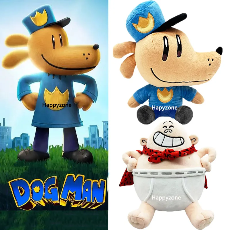 

New Dog Man Plush Toy Dogman Petey the Cat Big Belly Captain Stuffed Animal Soft Doll Toy Anime Cartoon Plushie Birthday Gifts