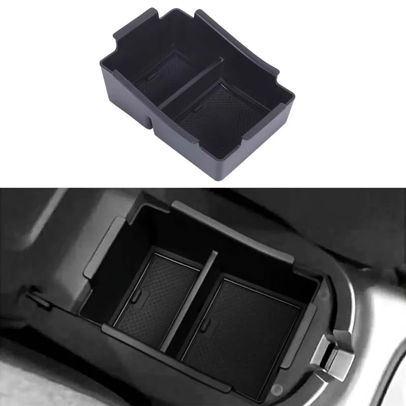 

For Nissan Juke 2020-2024 Automotive Center Console Armrest Box Storage Box ABS Black Automotive Interior Storage Accessories