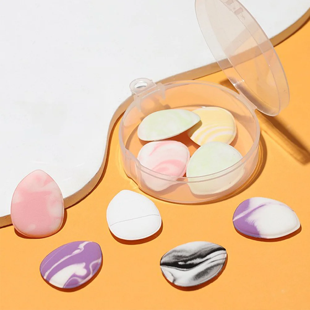 

10Pcs Teardrop Powder Puff Mini Makeup Sponge for Blemish Coverage Smooth Application Dry Wet Foundation Blending Drop Shaped