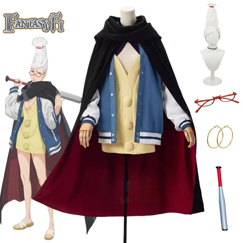 

Seiko Ayase Anime Cosplay Costume White Wig Cloak Jacket Earrings Glasses Anime Outfit Santa Dodoria Halloween Party