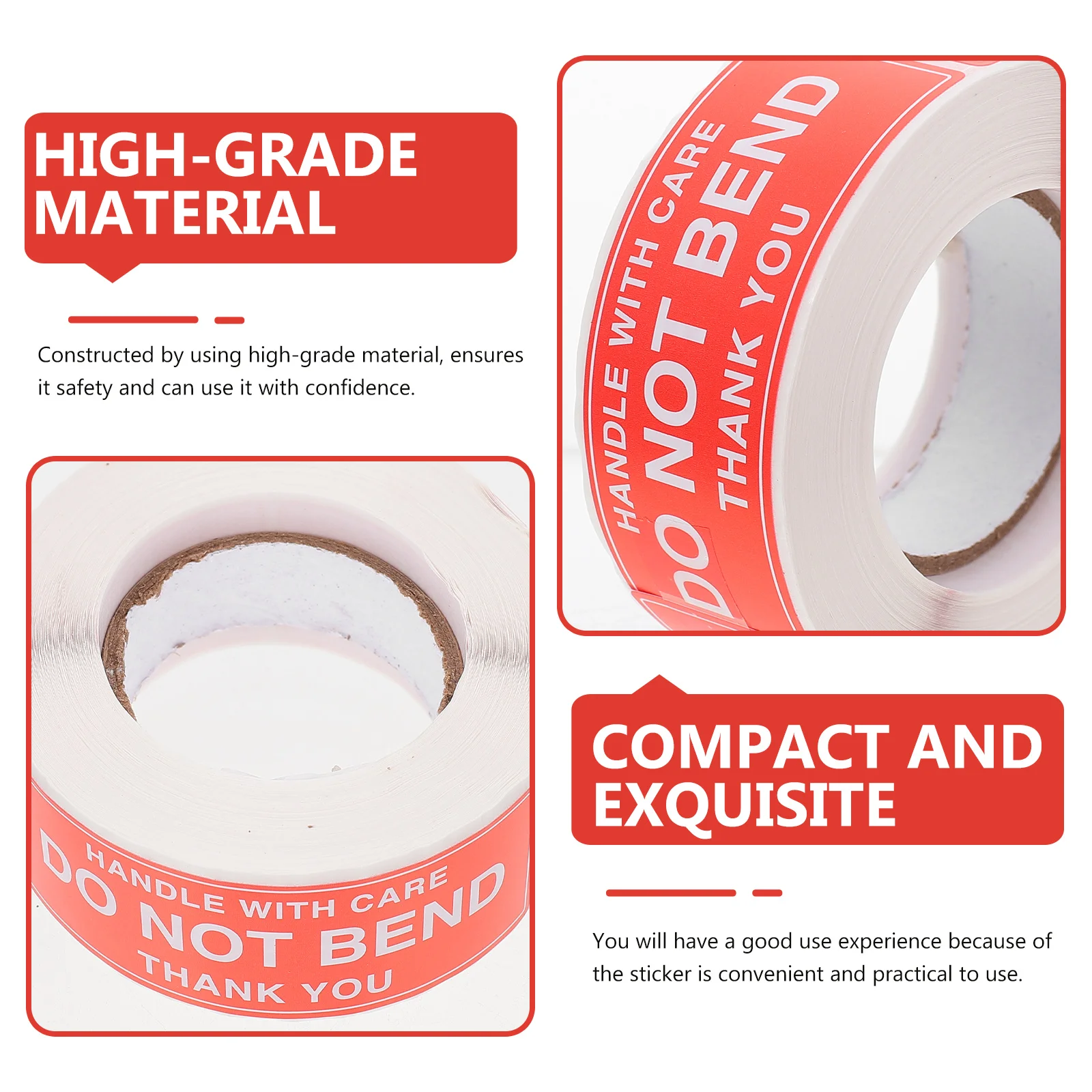 

Warning Label Sticker Fragile Moving Packaging Handles Care Do Not Bend Shipping 2 Rolls Self Adhesive Practical Easy Use Folder