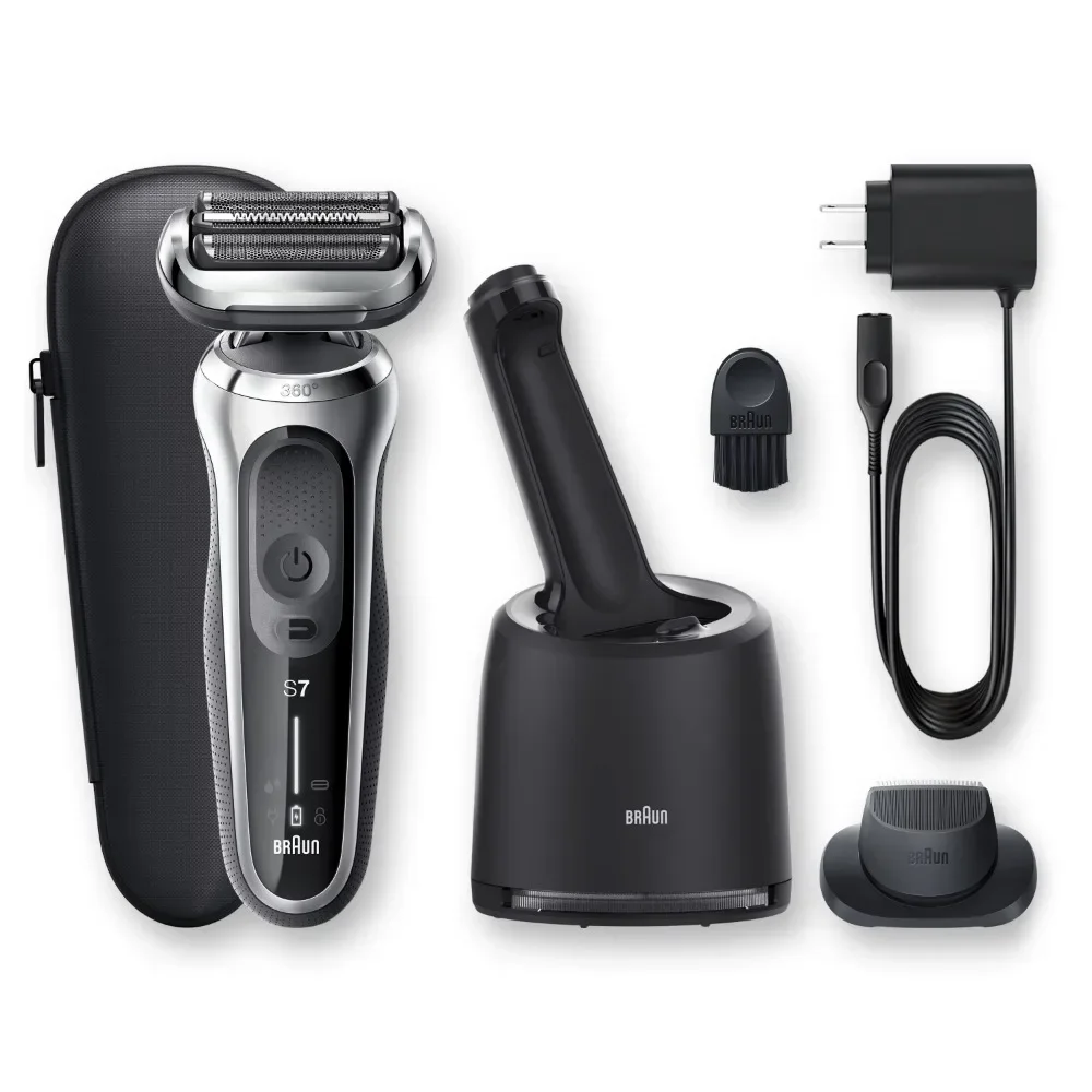 Braun Series 7 7071cc Flex Wet Dry Electric Razor for Men, Smart Care Center