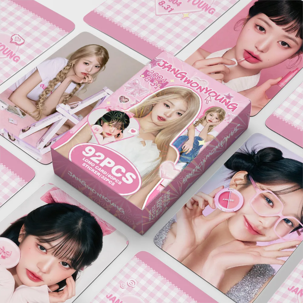 

92 мини-карточки для знаменитостей K-Pop, коллекционные наклейки, двусторонние карты ЛОМО с поддержкой вентилятора, подарок