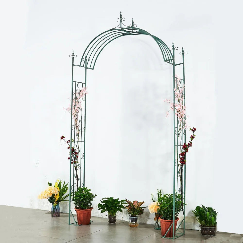 European retro wrought iron flower stand made old arch courtyard rose climbing vine stand garden clematis climbing vine stand