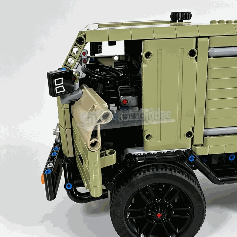 NEW 1884PCS Green Heavy Duty Utility Truck Building Blocks Mechanical Chassis Vehicle Model DIY Assembly Toy Garage Display Gift