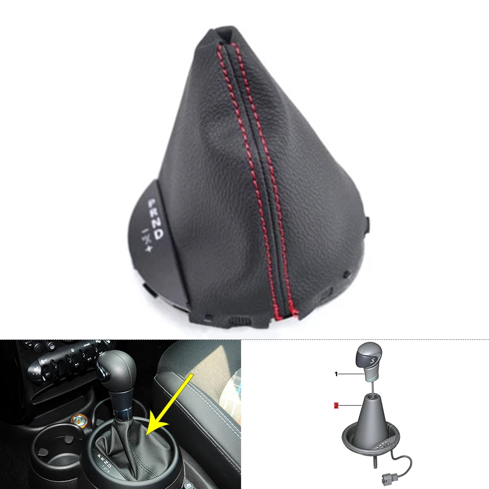 For BMW MINI Paceman R61 11-15 Cooper Countryman R60 09-16 Auto Transmission Gear Shift Lever Boot Shifter Collars Dust Cover