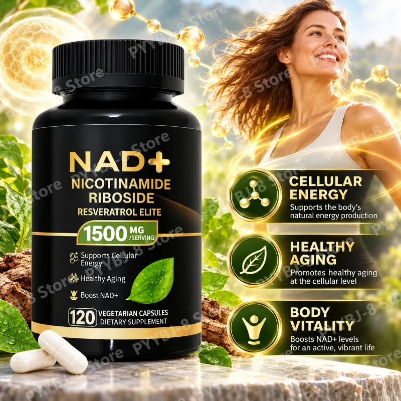 NAD+ Nicotinamide Riboside Capsules,Boost Cellular Energy & Support Healthy Aging, Elevate Body Vitality,120 Vegetarian Capsules