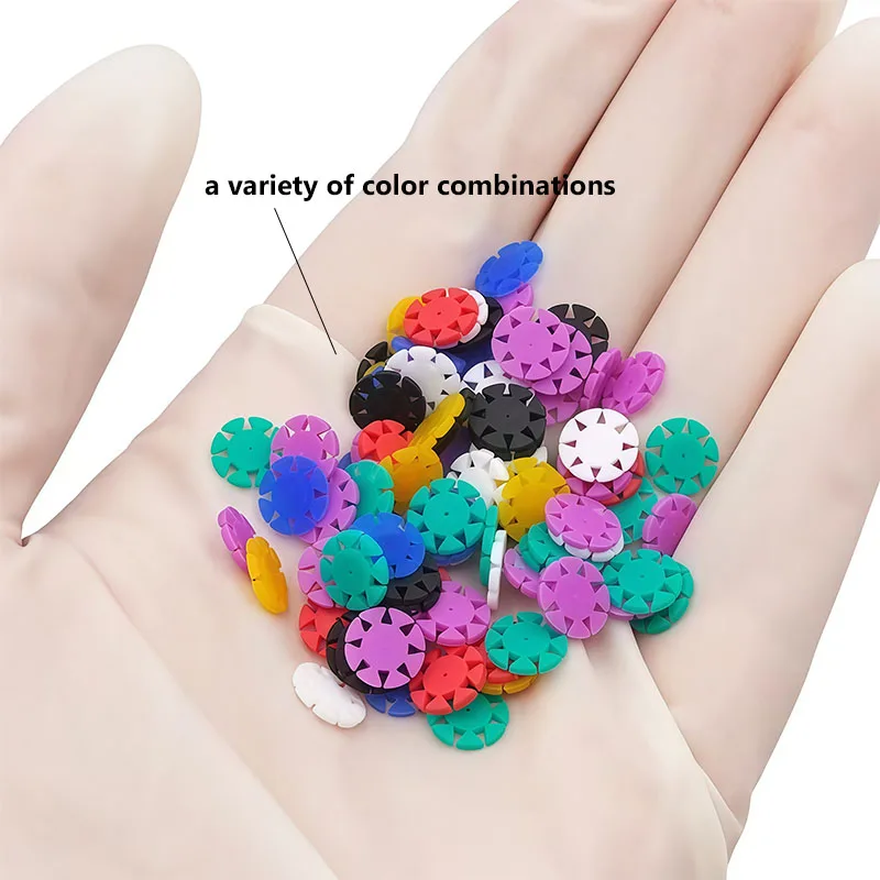 100Pcs Root Canal Files Stopper Dental Mark Ring Counting Rubber Stopper Disinfection Marking Circle Autoclavable Dental Tool