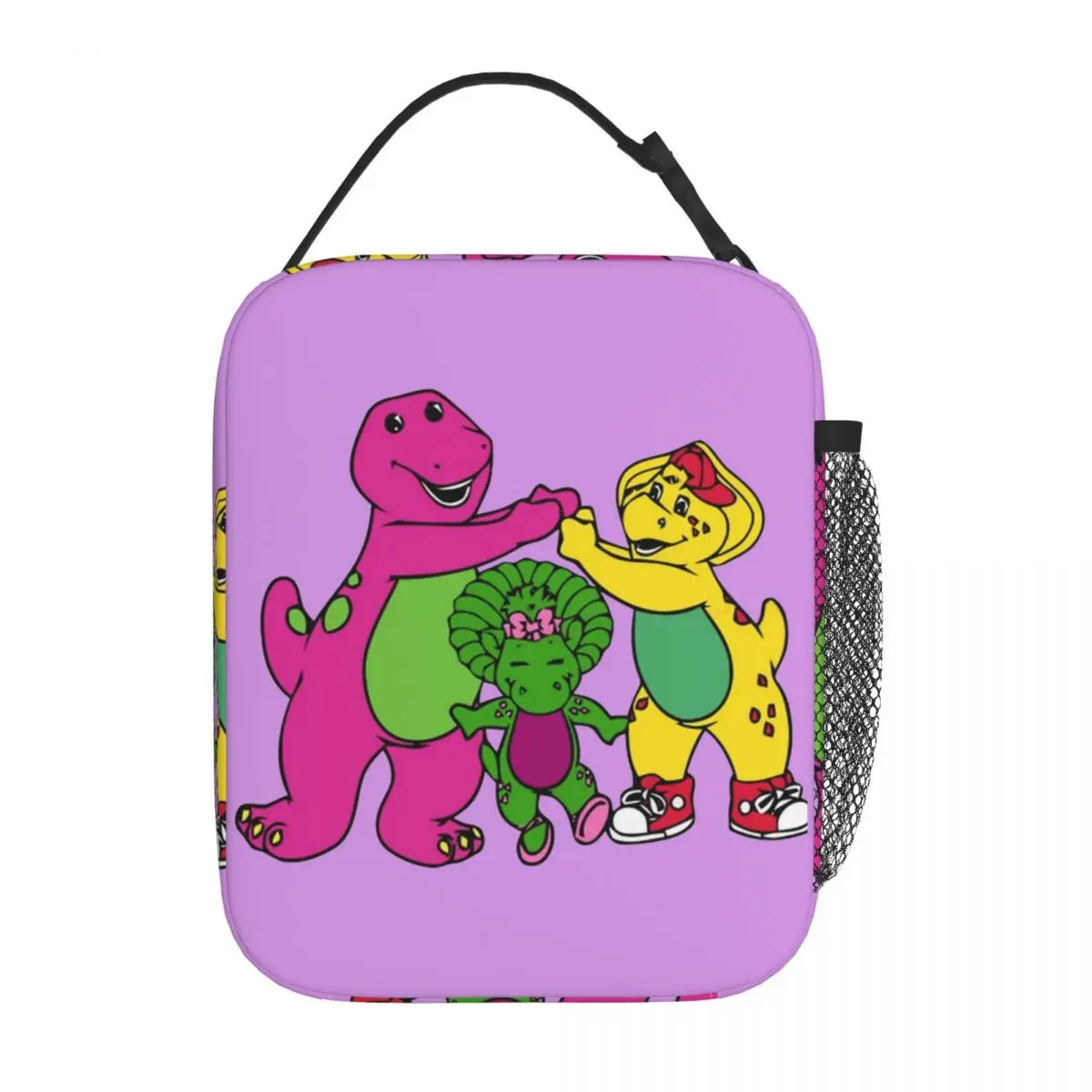 Barney And Friends Kids TV Insulated Lunch Bag Food Container Leakproof Cooler Thermal Lunch Boxes For Picnic