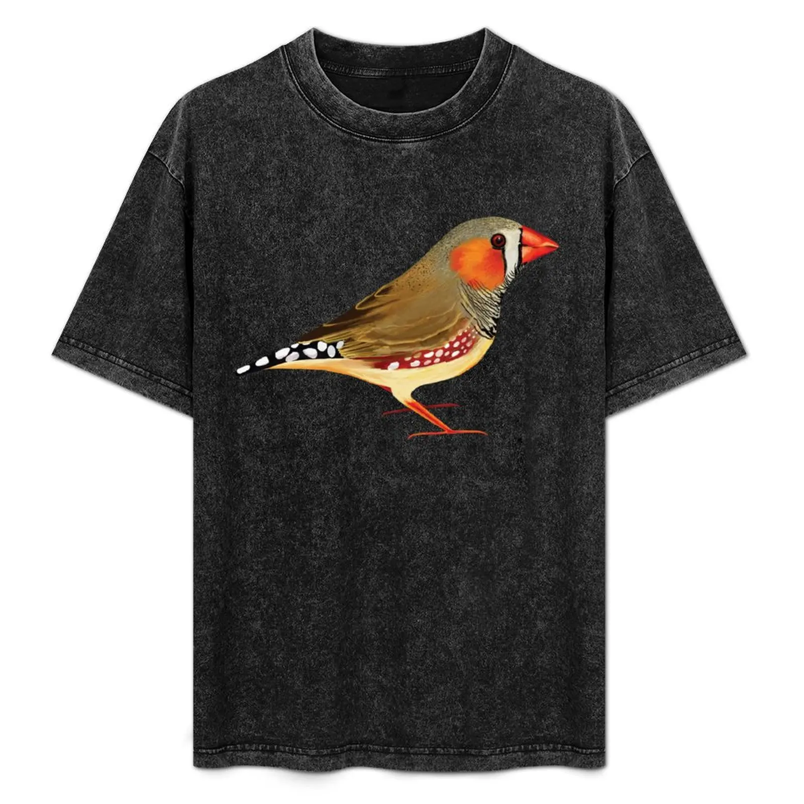 

Zebra Finch T-Shirt Basic Crew Neck Short Sleeve Top