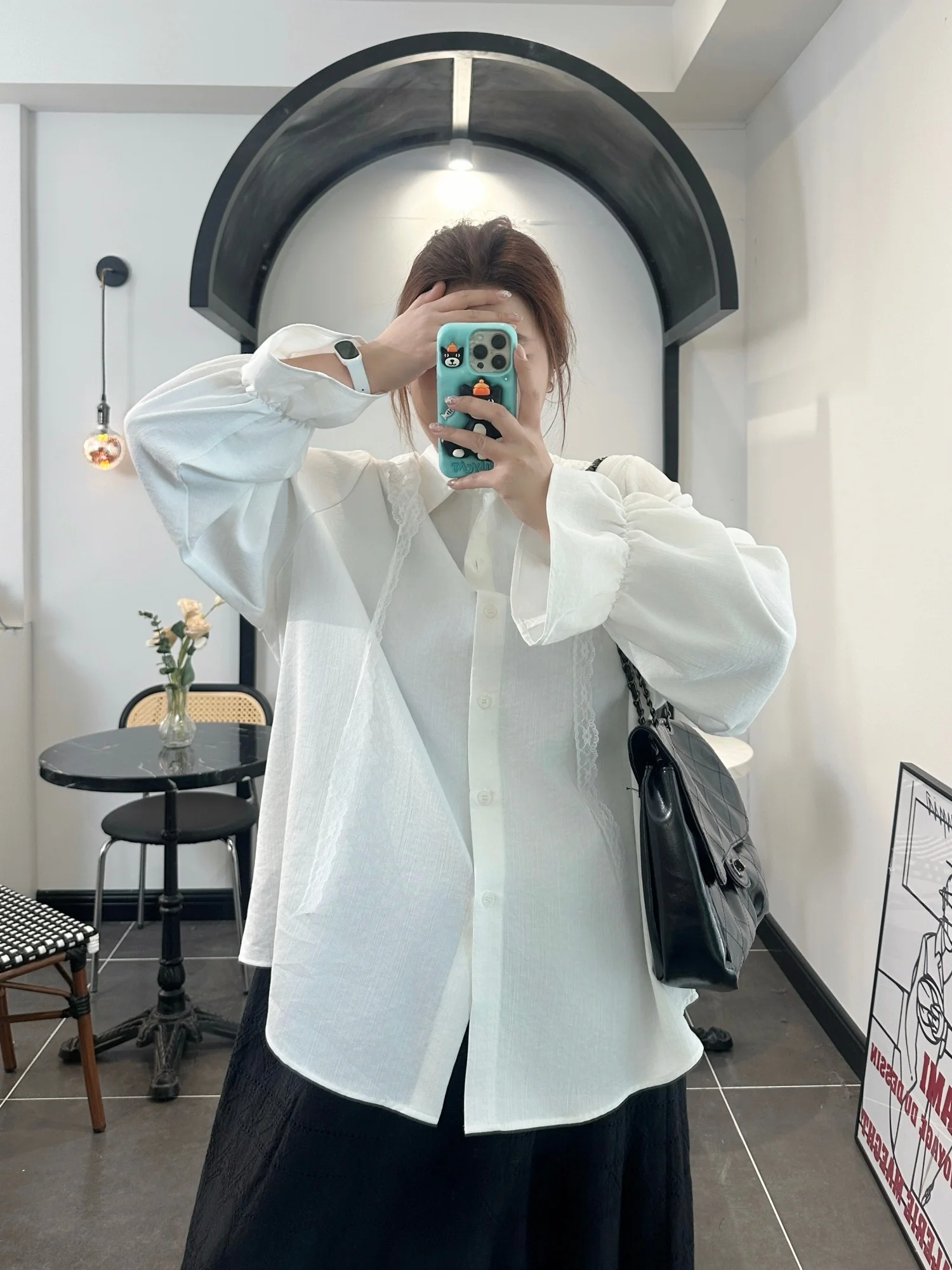 

Casual Commute Style Thick Sister Large Size Women's Shirt Jacket Spring New Korean Style Super Beautiful Outerwear 11855O