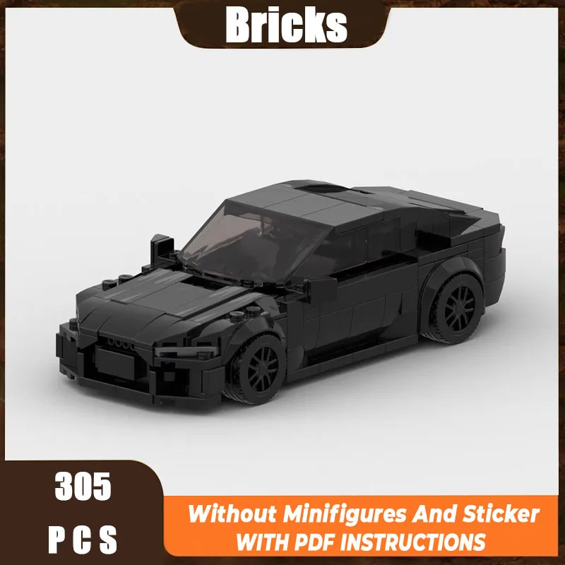 Moc 호환 자동차 모델 RS7 스포츠카 모델 기술 모듈 형 빌딩 블록 선물 크리스마스 어린이 장난감 DIY 세트 조립