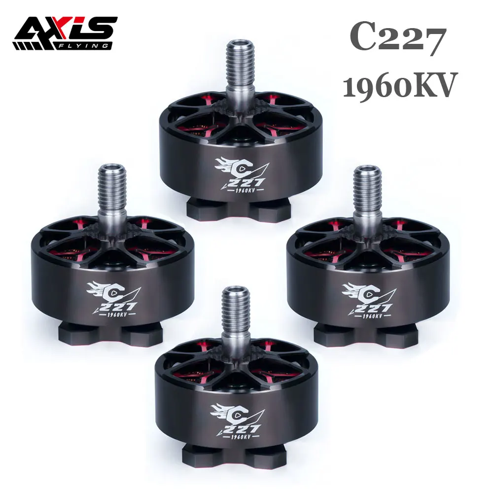 

Axisflying C227 1960KV бесщеточный двигатель для 12N14P 6-8S Lipo 5 мм вал для дрона Manta 5 PRO FPV 5-дюймовые кинематографические детали «сделай сам»