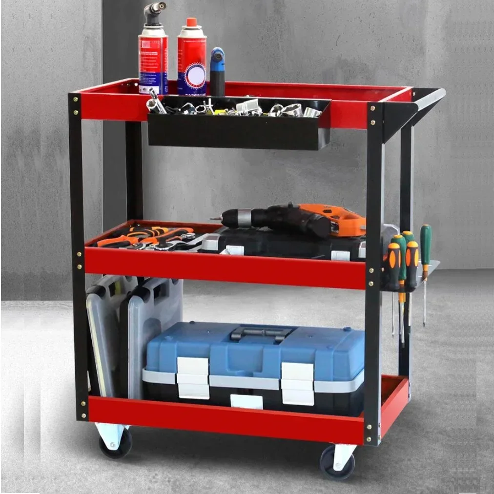 Trolley Tools with Wheels, Toolbox Organizer, Workshop, Garage, Workbench, Mechanical Tray, Tools Cabinet, Magnetic Holder