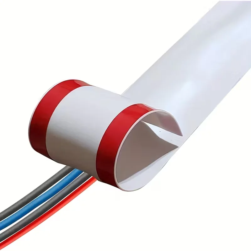 1 Stück 1/3M Flexibler PVC-Bodenkabelschutz, Selbstklebender Kabelkanal für Zuhause, Büro, TV, Computer – Detail 9
