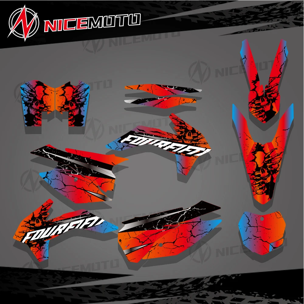 

Team Background Graphic Decals Stickers Kit For KTM SX SXF SX-F XC XCF XC-F 125 150 200 250 300 350 400 450 2013 2014