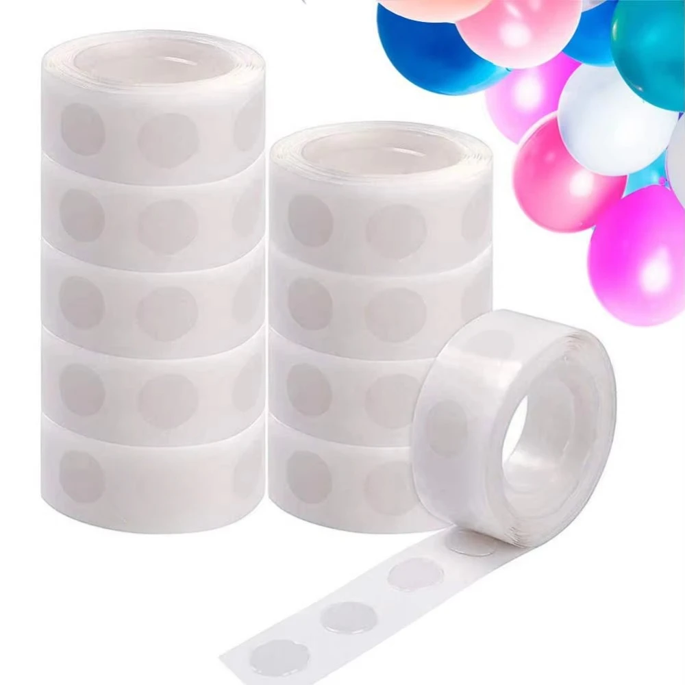 5pcs Paste Balloon Dot  Double Sided Tape Wedding Decorate Diy No Trace Party Removable Transparent Glue Birthday Fixed Adhesive