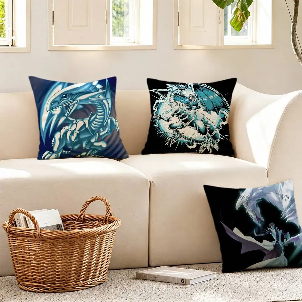 Dark Magician Blue Eyes White Dragon YUGIOH Pillow Case Pattern Printed Pillowcase For Living Room Sofa Cushion Cover - view 2