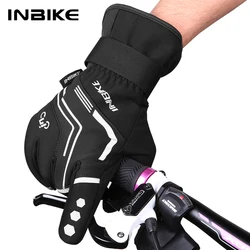 INBIKE Winter Cycling Gloves Gel Pad Thermal Bicycle MTB Bike Road Gloves Outdoor Sport Glove for Cycling Windproof  Accessories