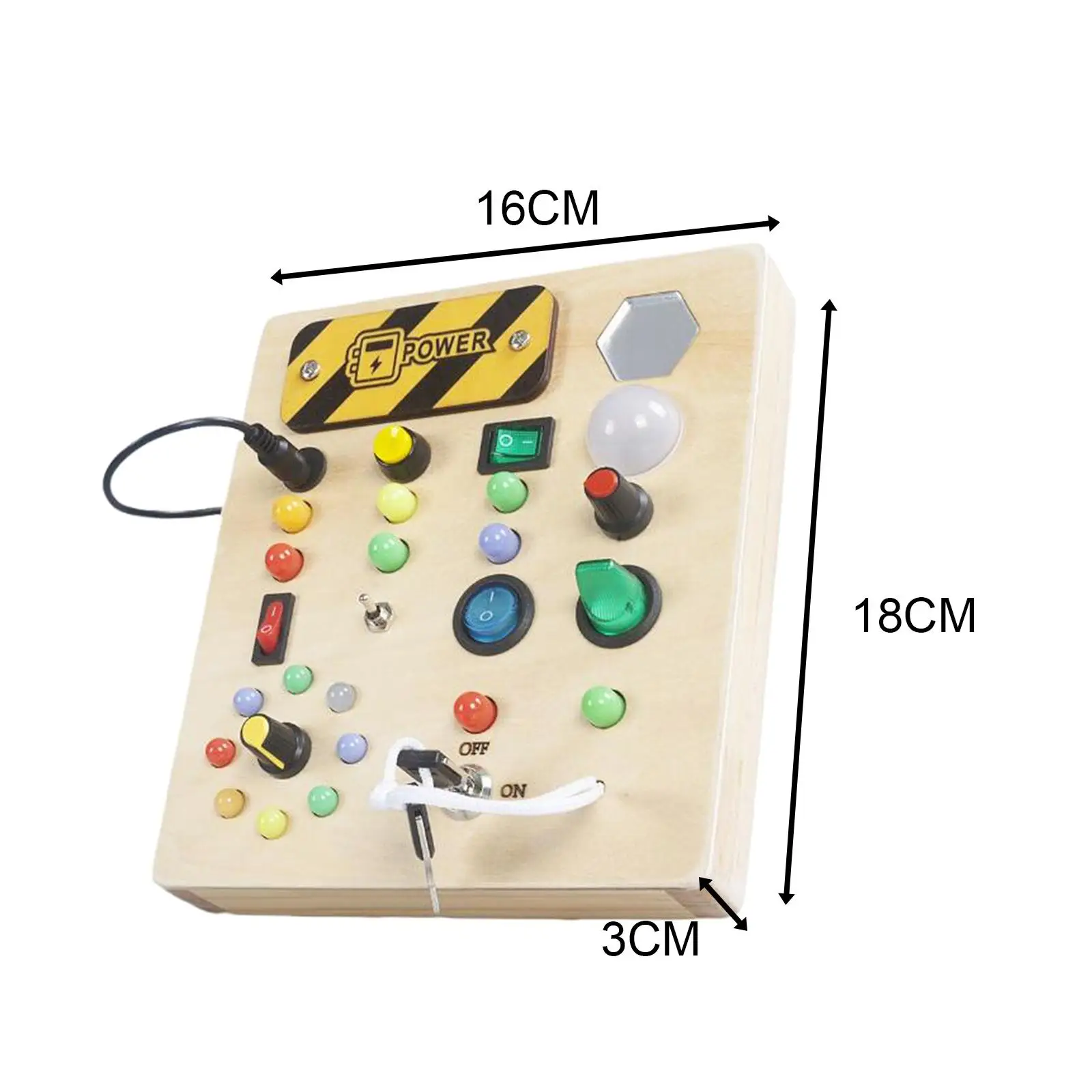 Painel De Controle De Madeira Para Crianças, Interruptor De Luzes, Placa Ocupada, Montessori Brinquedos, Meninos