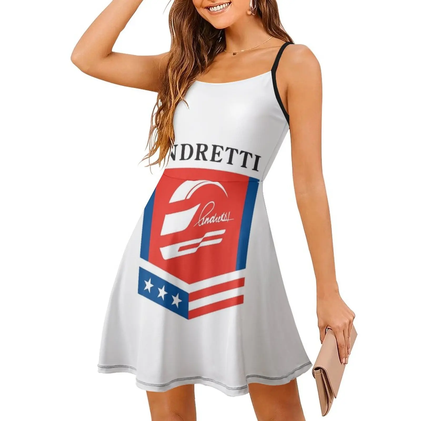 Copandretti Autosport Mini abito stile preppy per donna A-Line vestibilità ampia Abito da giorno casual Indycar Racing Indy Indianapolis Indy