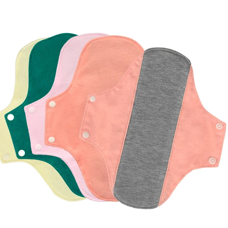BIAI 20*23CM 5PCS Washable Graphene Menstrual Cloth Pads Cotton Reusable Care Pads Female Menstrual Pad Breathable Sanitary