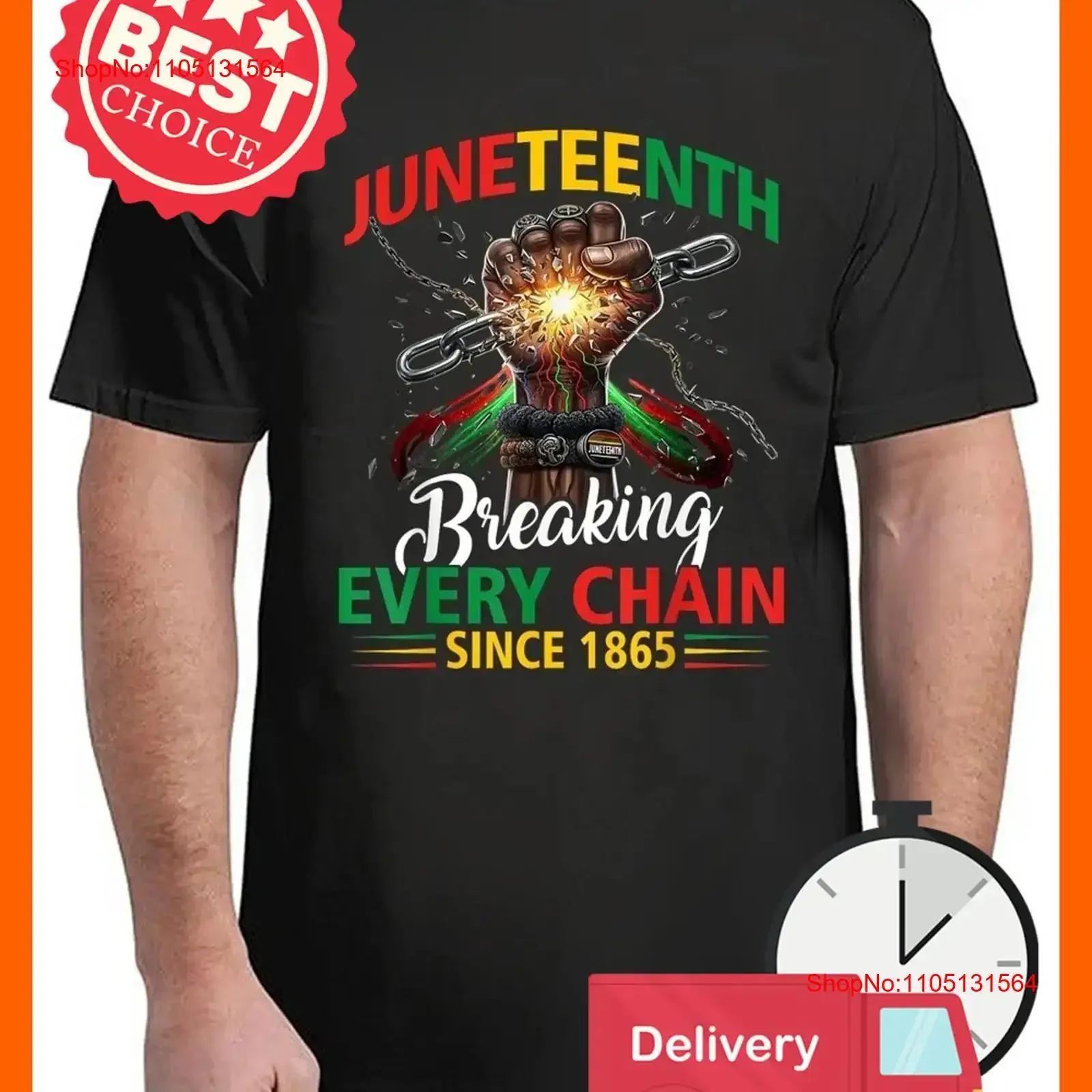 

Juneteenth Breaking Every Chain Since 1865 T Shirt vintage Washed designer clothes Slightly Versatile graphic Stylish