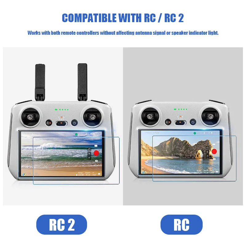 VOLODYMYR voor DJI RC/RC 2 Afstandsbediening Zonnekap Beschermhoes 2 in 1 Screen Protector Zonnescherm voor DJI Mini 4 Pro/Air 3S/Neo