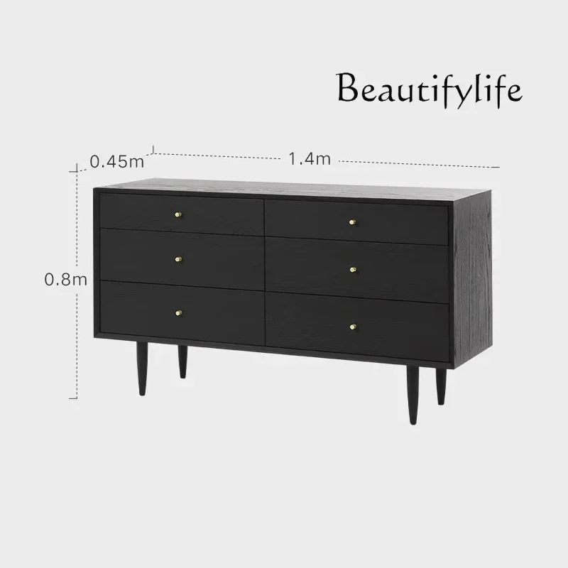 A Nordic Light Luxury Minimalist Style Wall Chest Retro Multi-color Light Luxury Living Room Storage Locker