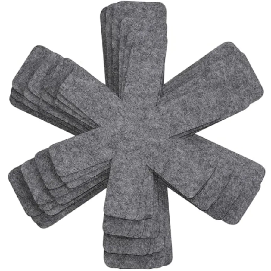 

Очень толстые защитные приспособления для кастрюль и сковородок для штабелирования. Набор из 12 штук с 4 различными размерами. Идеально подходит для организации и защиты кухни.