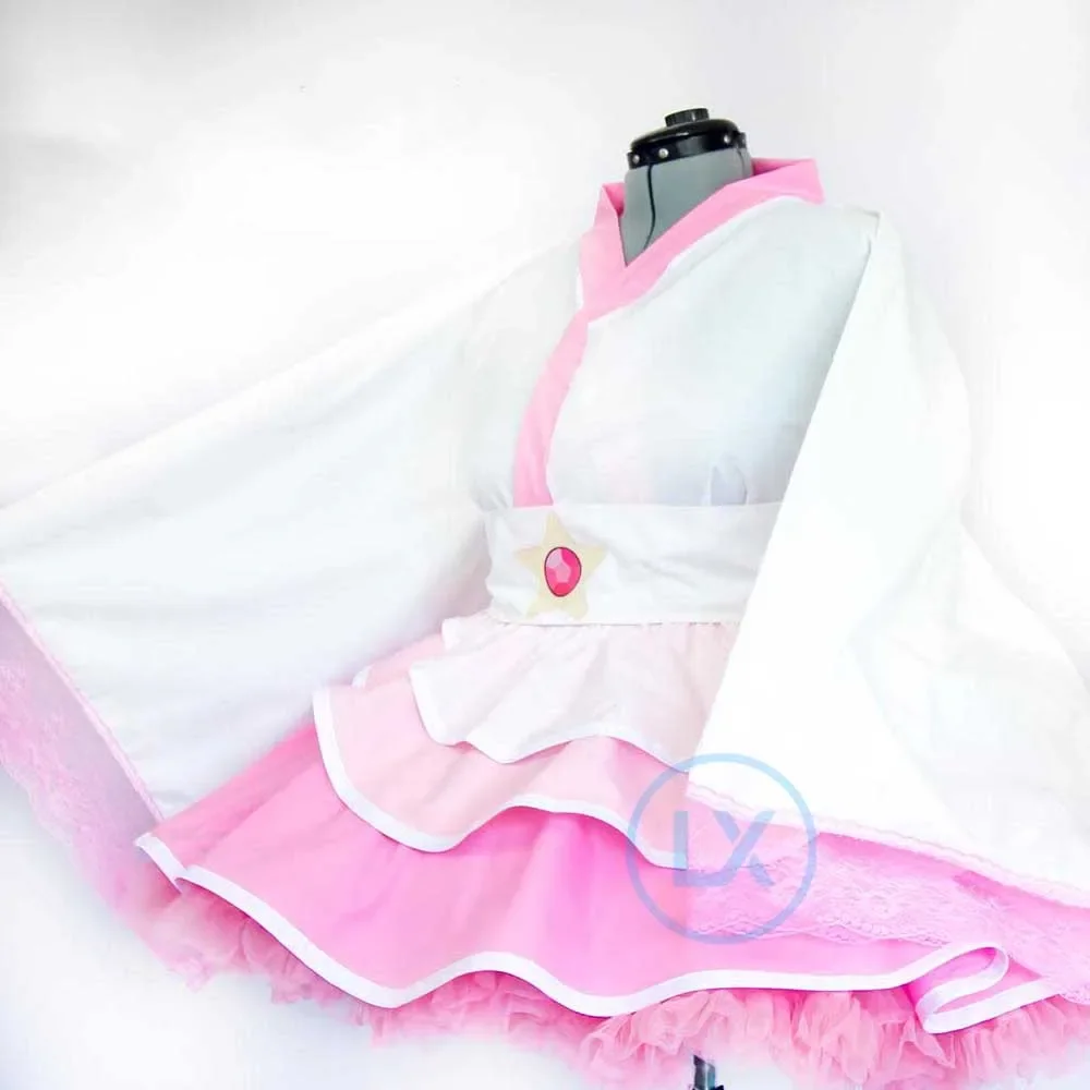 Anime Steven Universe Cosplay Costume Rose Quartz Lolita Kimono Dress Full Sets Custom Made Female Dress Clothes Halloween Gift