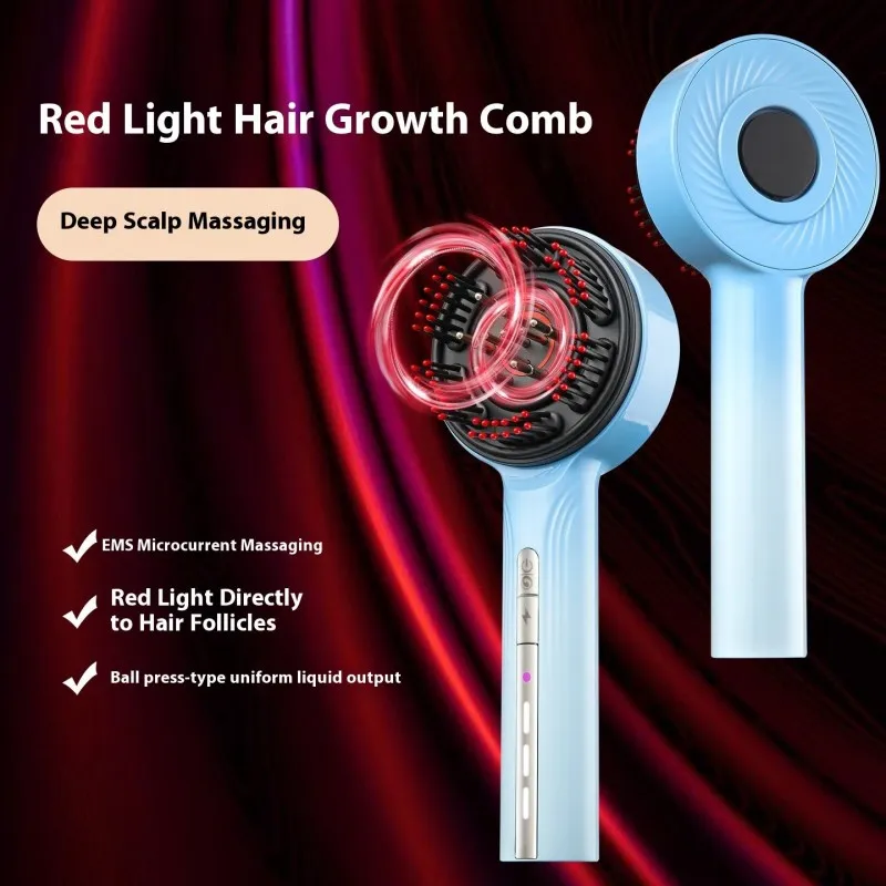 New Scalp Massage Comb Infrared Light Head Massager for Hair Growth Electric Scalp Oil Applicator Anti-Hair Loss Hair Care