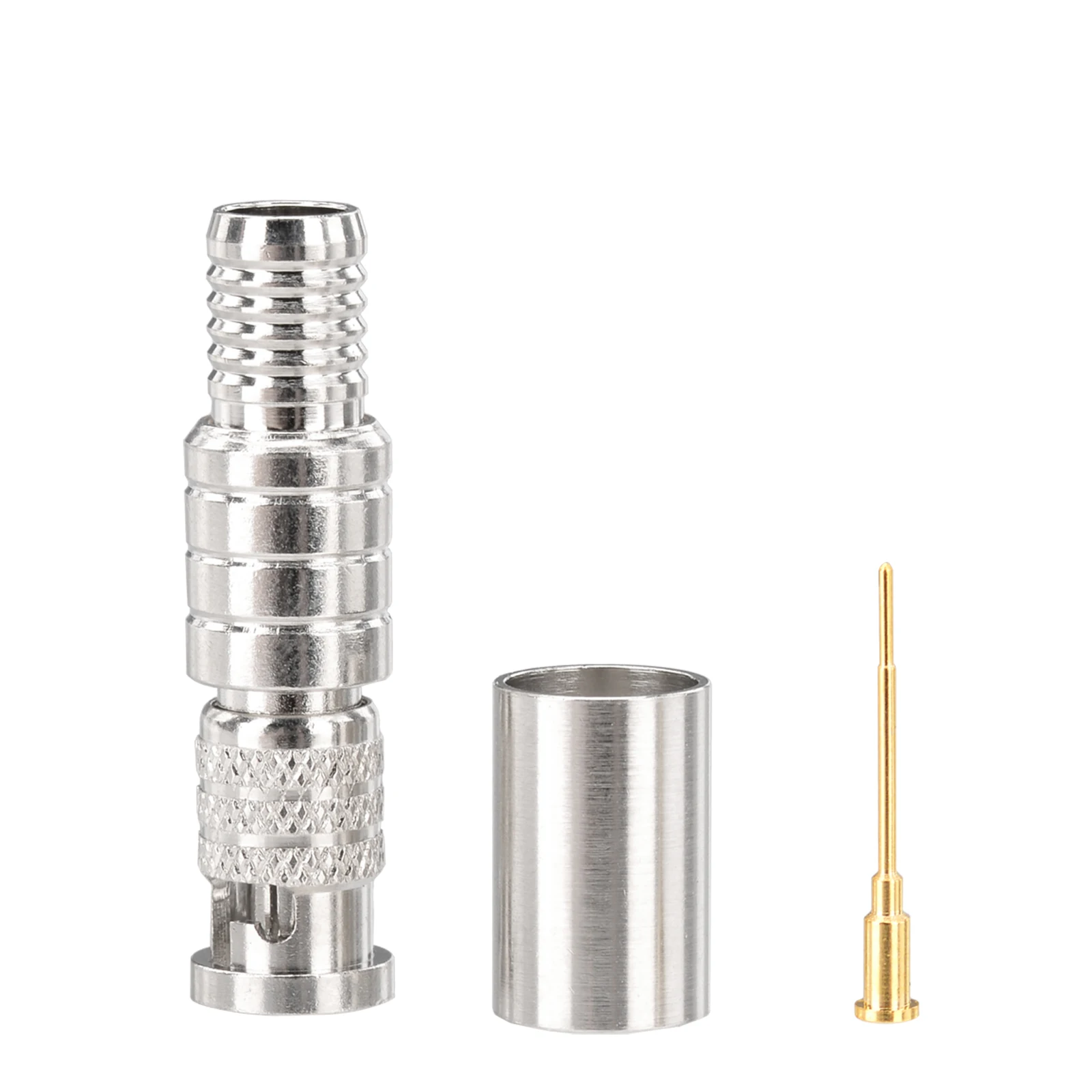 

Superbat 75 Ohm HD-BNC Straight Crimp Plug Connectors for Cable Belden 1694A, Belden 4694R