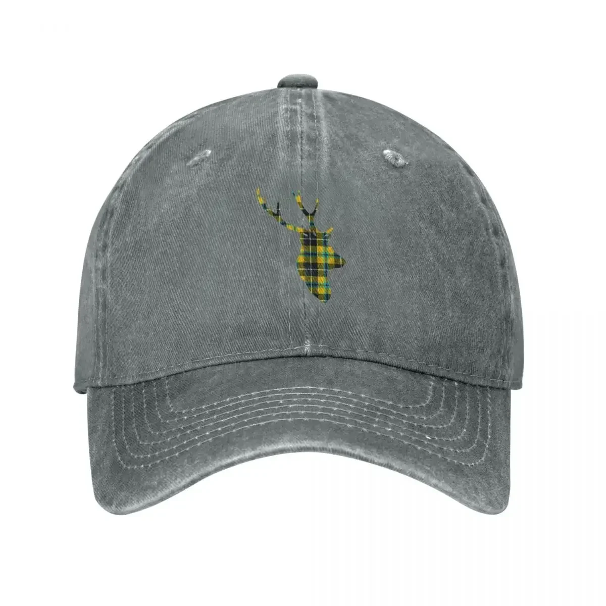 Stag in Cornish Tartan Baseball Cap Military Tactical Cap Hat Man For The Sun Golf Hat Fishing cap Caps For Men Women's