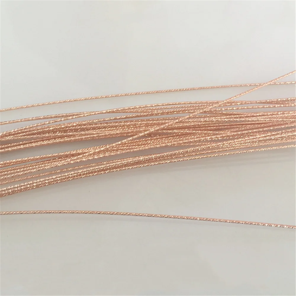 14K Rose Gold Filled 0.76mm Half Hard Sparkle Glitter Wires 1 Feet(about 30.5cm)