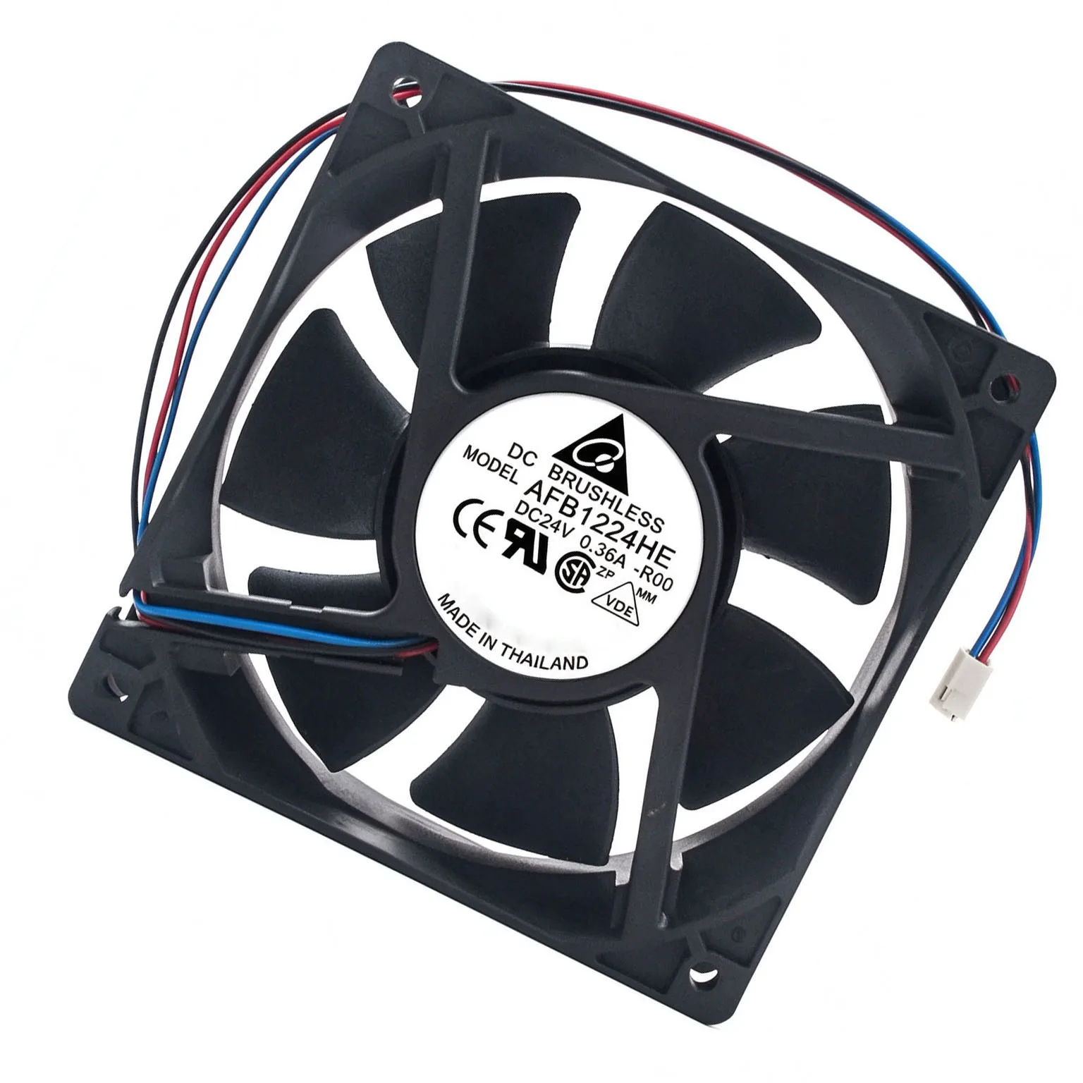 120mm AFB1224HE 3-wire DC brushless axial cooling fan 24V 120×120×38mm 0.36A for industrial control cabinet inverter