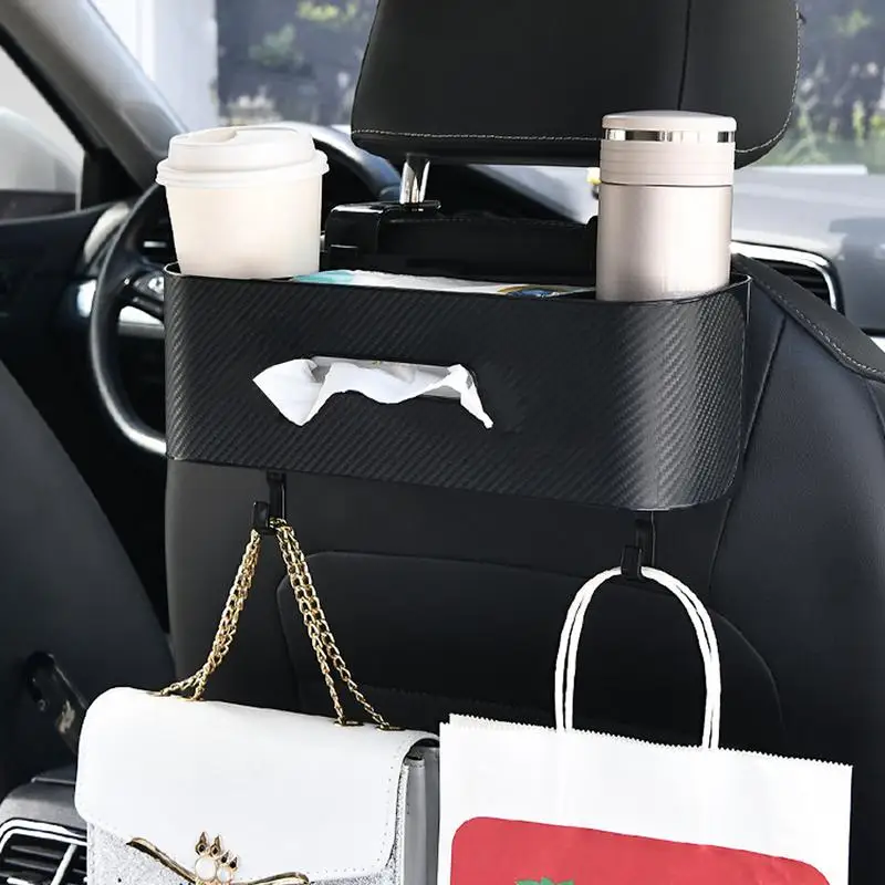 Multifunctional Car Seat Back Storage Box Tissue Box For Car Large Capacity Organizer For Truck RV Backseat Napkin Holder
