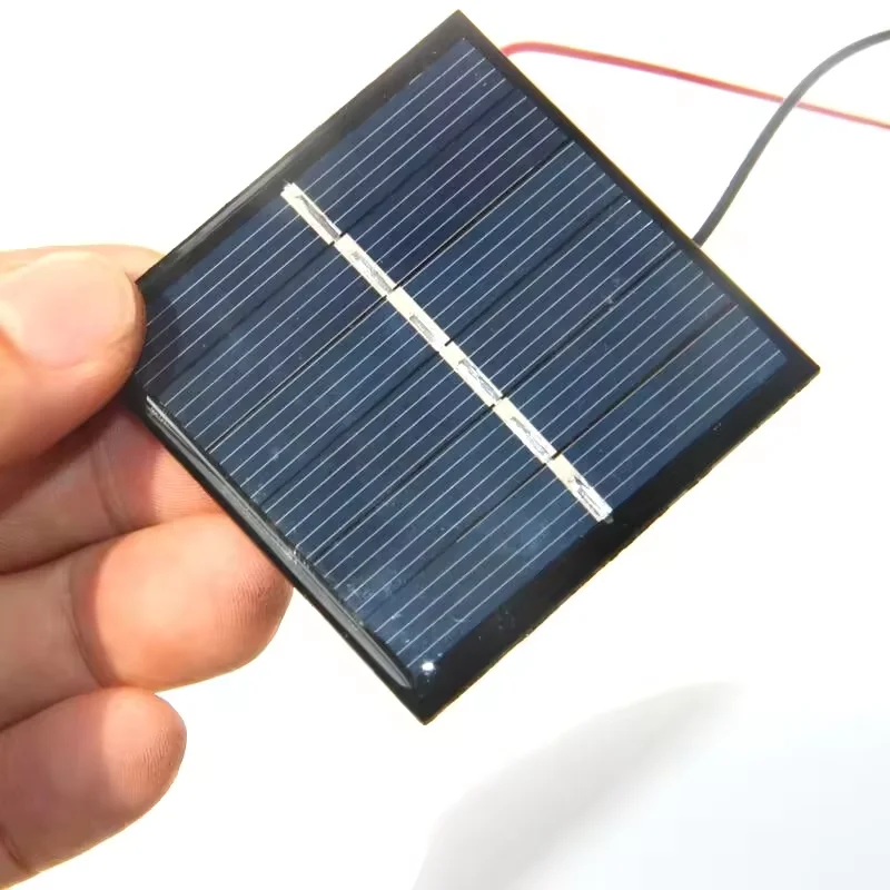 

Mini 0.6W 3V Polycrystalline Silicon Solar Panel 65*65MM PVC Cable Educational Solar Energy System Kits