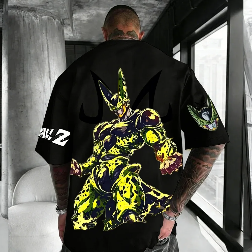 Camisetas Dragon Ball Z para hombre y mujer, camiseta de anime Cell, novedad de verano 2026, camisetas versátiles de manga corta para hombre y mujer