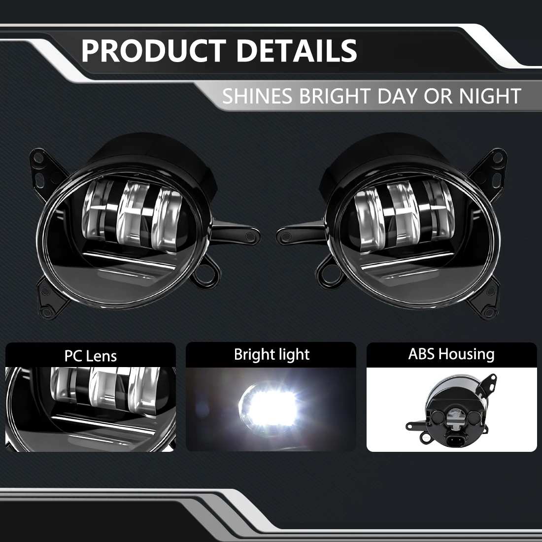 LED Fog Lamp For Mitsubishi Lancer Lancer-ex 2008 2009 2010 2011 2012 2013 Fog Lamps Car LED DRL Daytime Running Lights 12V 2Pcs