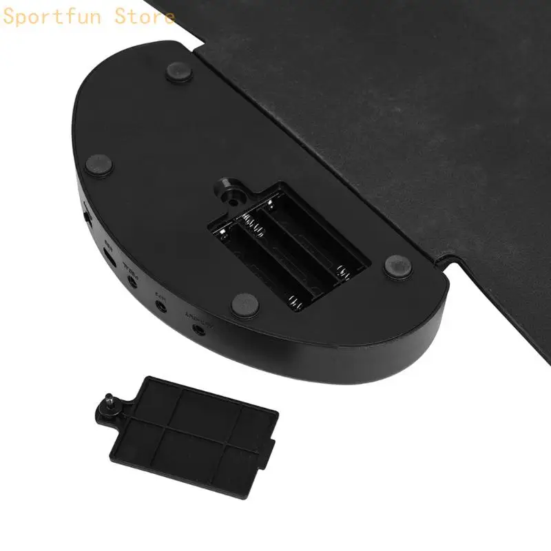 Electronic Drum with Integrated Speaker and Sound Input Output Ports, Foldable 9-Zone Playing Mat, Type-C Connection and Speed