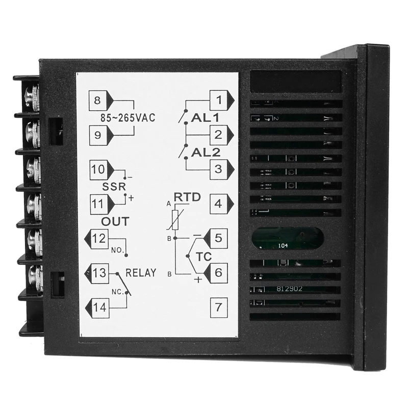 SINOTIMER MC701 Digital PID Temperature Controller Waterproof K Type PT100 Sensor Input Relay SSR Output