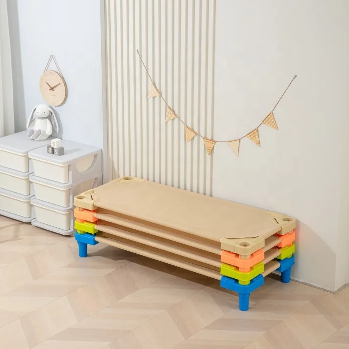 Factory directly supplies Breathable nap time kid cot bed Portable kindergarten cot baby bed Wholesale Cloth Bed