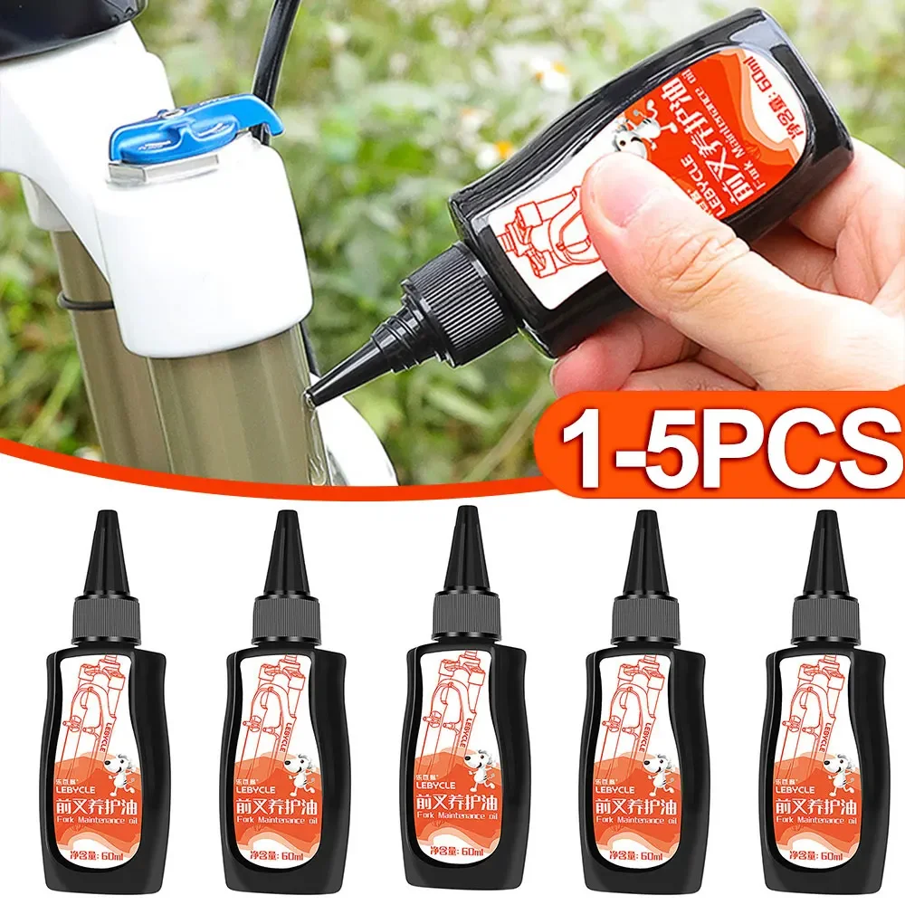 1-5pcs 60ML Mountain Bike Front Fork Shock Absorber Oil Front And Rear Shock Absorber Silicone Oil Lubricating Oil Maintenance view 2