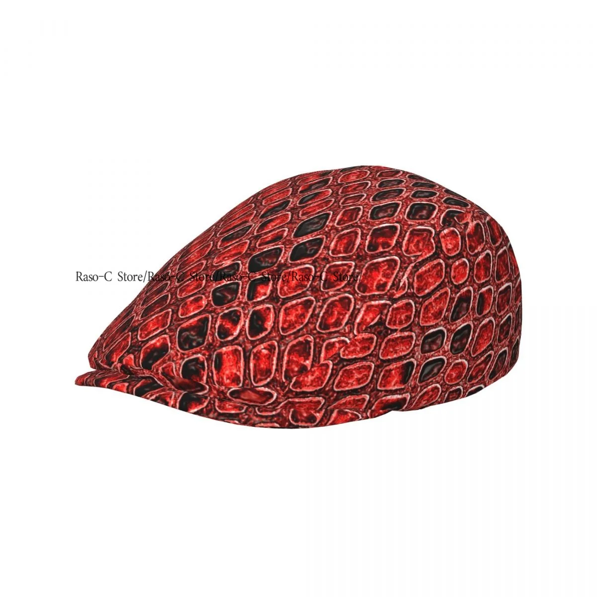 Snake Skin Red Background Men Women Newsboy Cap Classic Forward Hat Ivy Flat Cap Daily Hat